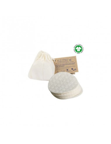 Paquete de 5 discos faciales lavables de celulosa/algodón Anaé